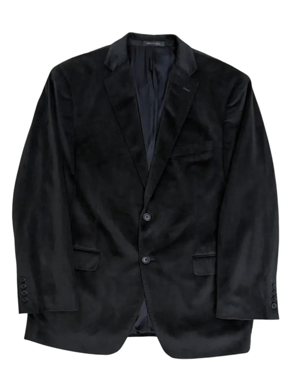 CALVIN KLEIN Velvet Blazer Sport Coat Dark Green Business Casual Jacket Mens 40S